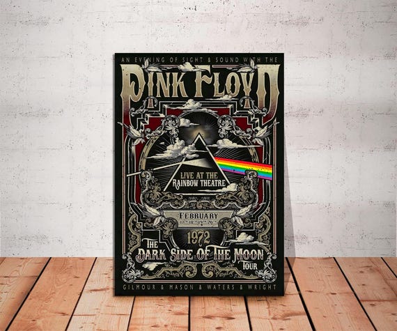 Pink Floyd 'dark Side of the Moon' Tour Poster, Vintage Rock Band