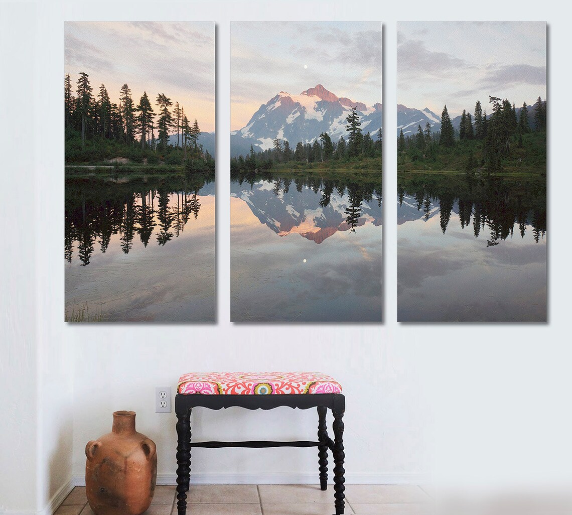 3 Panel Split triptych Canvas Print. 1.5 Deep Frames Etsy