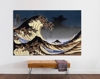 The Great Wave off Kanagawa Canvas Print, Ukiyoe Japanese Art