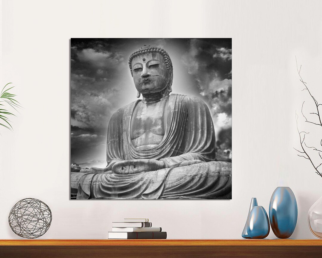 Buddha Meditating Large Canvas Print Yoga Studio Art, Yoga Large Wall ...
