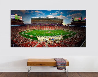 49ers Levi's Stadium Canvas Poster, Football Fan Wall Art