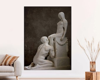 Stephan Sinding Adoration Canvas Print, Classic Love Art, Ready to Hang