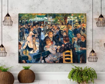 Renoir Parisian Nightlife Canvas Print, Impressionist Painting Reproduction