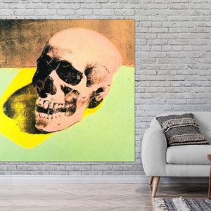 Skulls Pop Art by Andy Warhol Canvas Print, Pop Art Canvas Wall Art Warhol Poster, Modern Art, Pop Art Print, Canvas Print, Ready to Hang