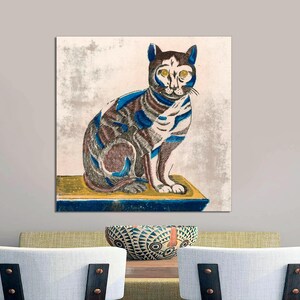 Cat Poster, Vintage Cat Print, Cat Lovers Art, Medieval Cat Print, Cat Wall Art, Cat Poster, Classic Cat Art Print, Canvas Ready to Hang.