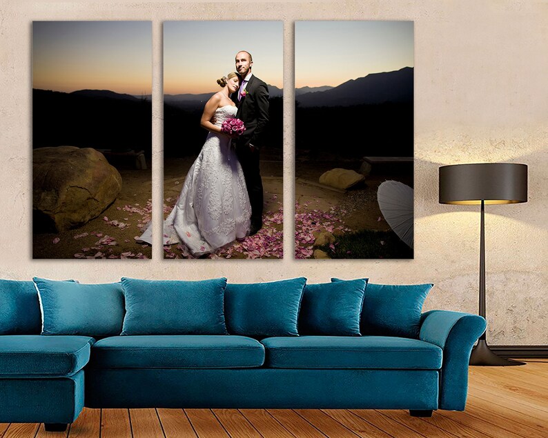 Split Photo Canvas Custom Photo Canvas Wall Art Your Photo Etsy