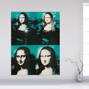 Mona Lisa by Andy Warhol Andy Warhol Canvas Print, art For Living Room, Mona Lisa Modern Pop Art Print, Mona Lisa Home Decor, Ready to Hang.