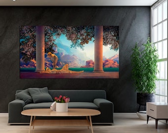 Maxfield Parrish Daybreak Canvas Print, Art Nouveau Wall Art
