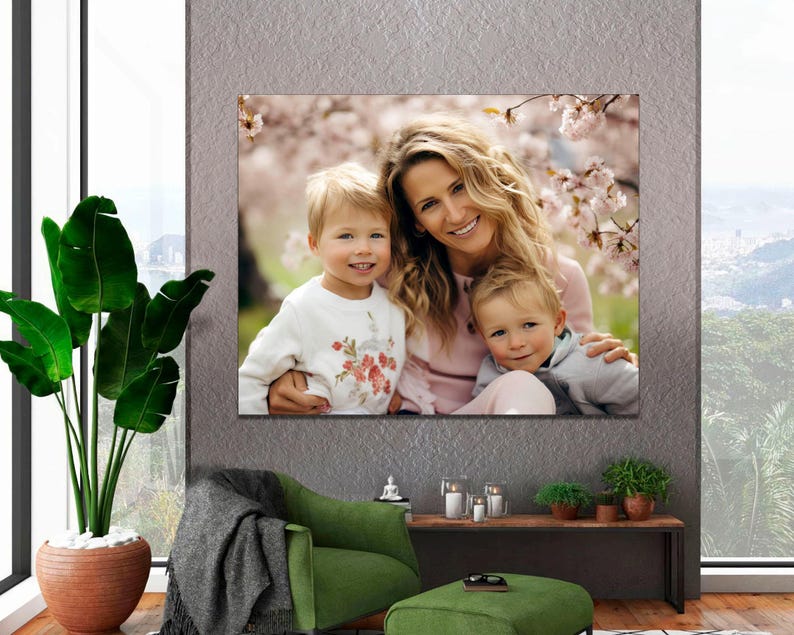 Custom Family Photo Canvas Print – Personalized Home Wall Decor image 1