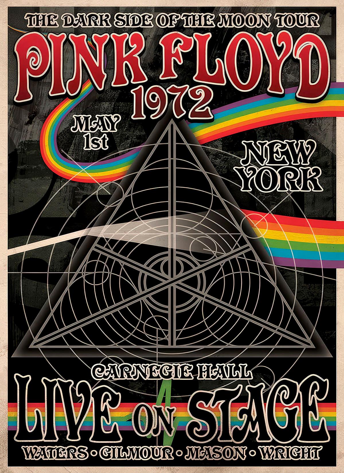 Pink Floyd Canvas Print, Dark Side of the Moon, Vintage Music