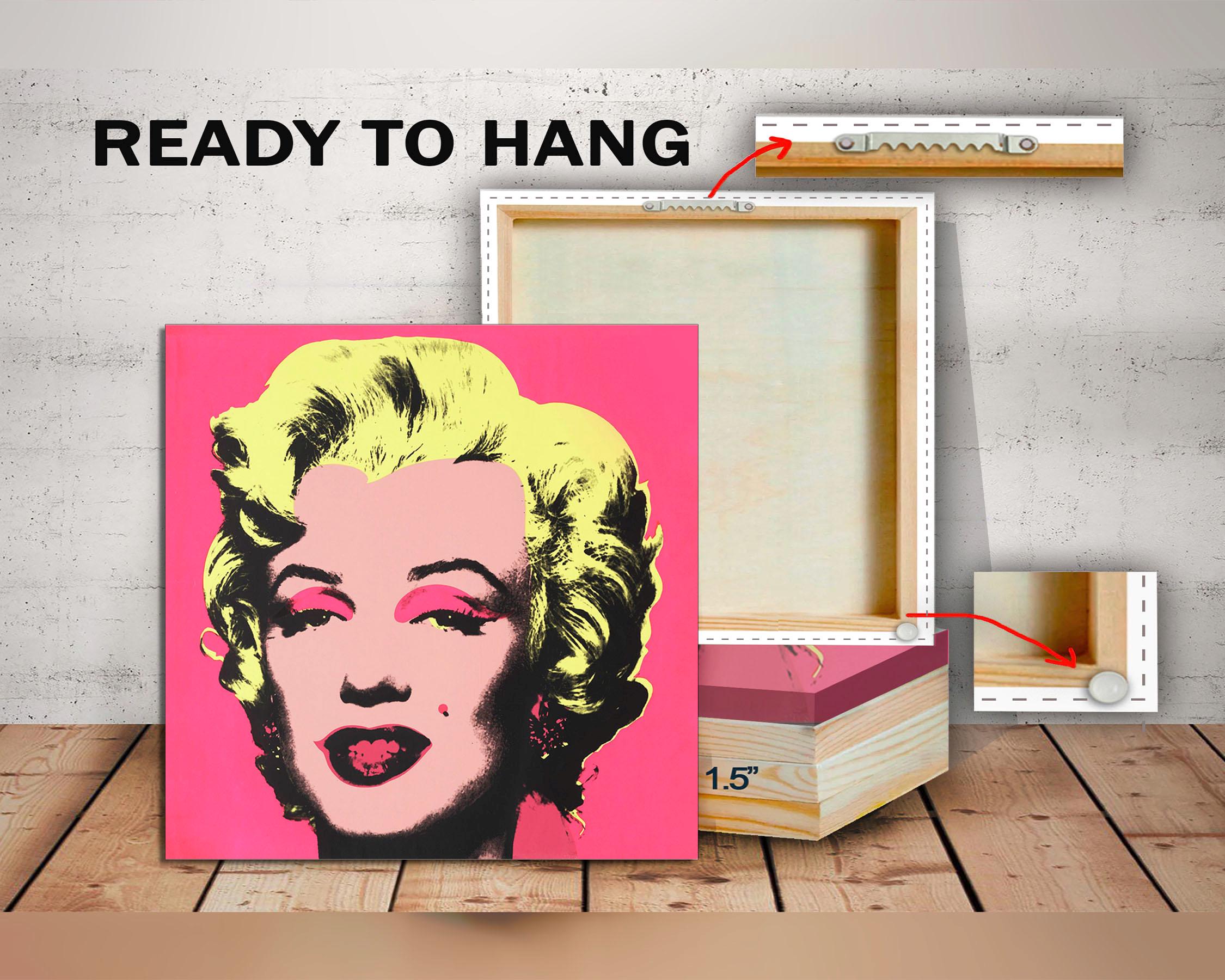 Marilyn Monroe Pop Art Canvas Print, Andy Warhol Style, Ready to Hang ...