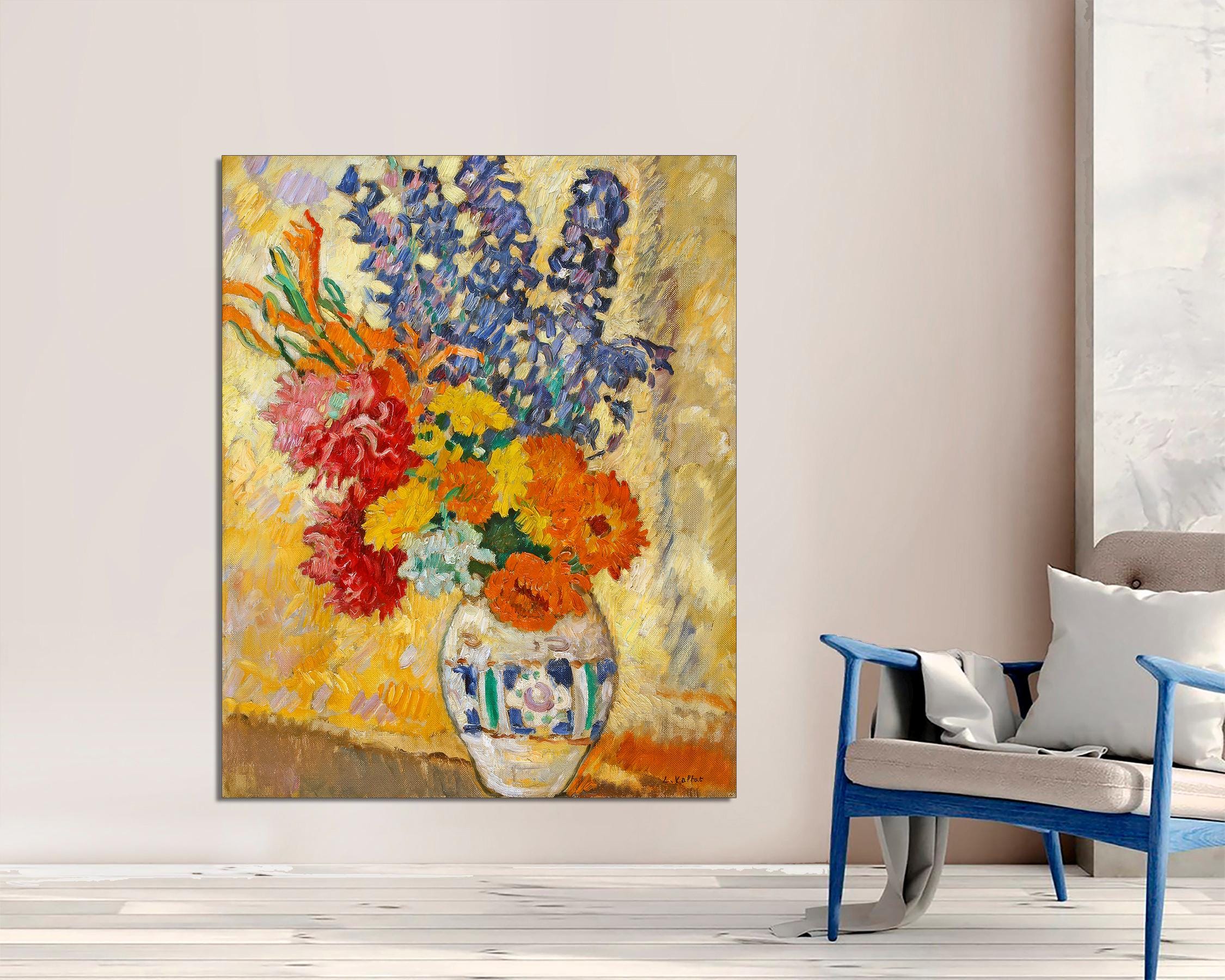 Louis Valtat、VASE、海外版超希少レゾネ、新品額付 Louis Valtat Flower Canvas Print, Grand Vase De Fleurs, Modern Art