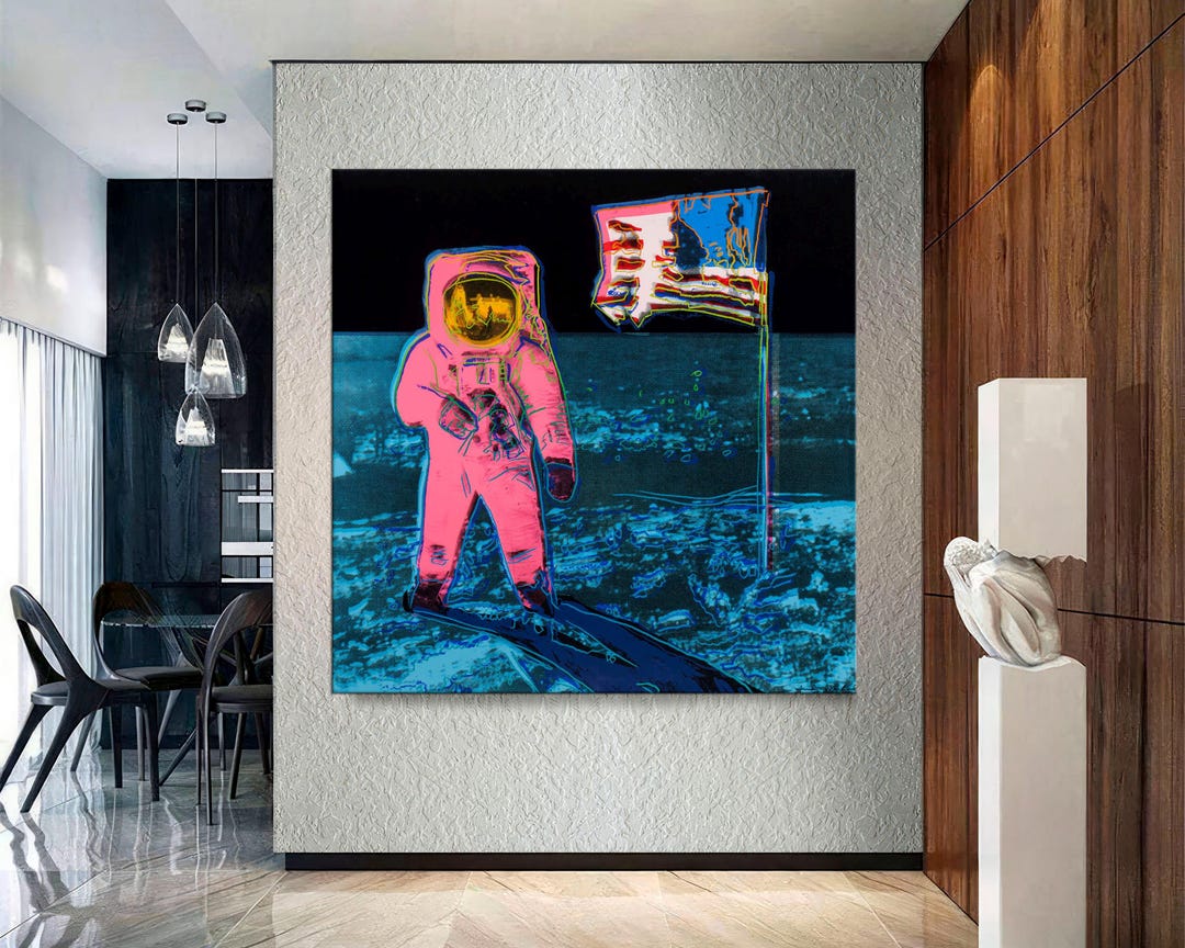 Andy Warhol Moonwalk Canvas, Pop Art Astronaut, Space Wall Art - Etsy