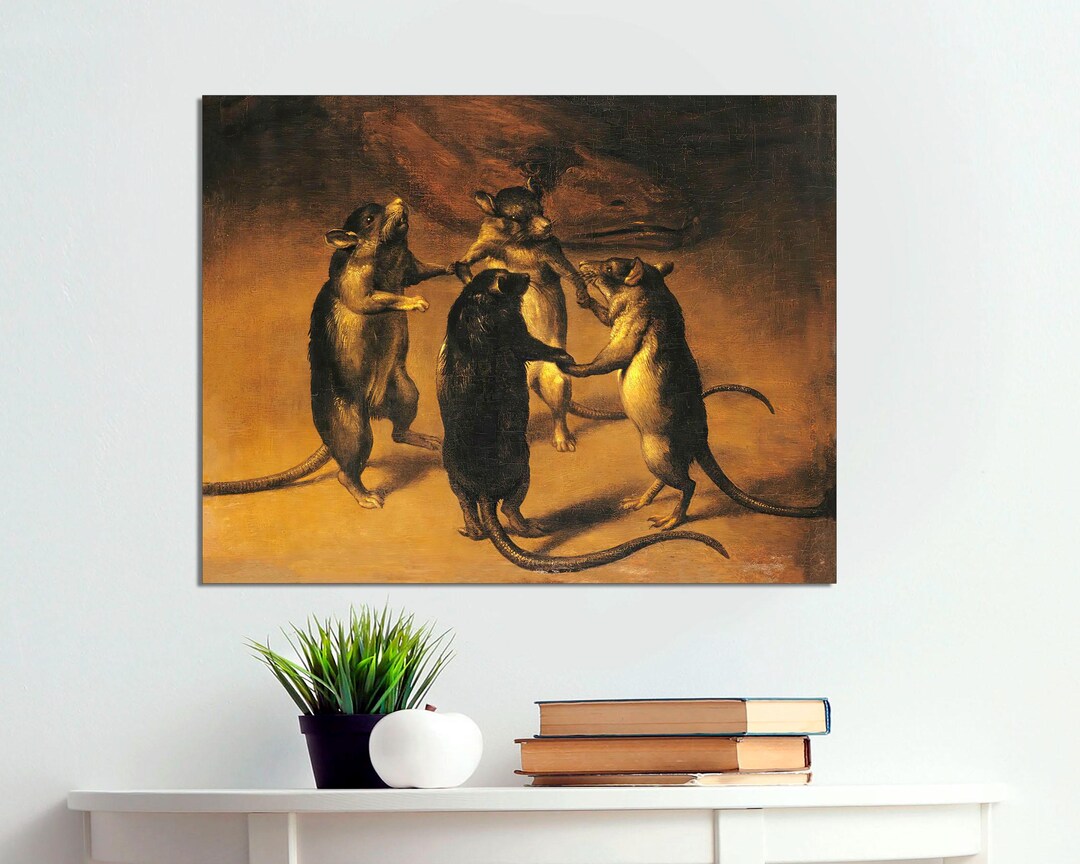 Renaissance Rats Renaissance Rats Painting, Ferdinand Van Kessel Canvas Art Print - Etsy