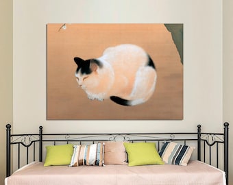 Hishida Shunso Japanese Cat Art, Ukiyo-e Print, Ready to Hang CANVAS