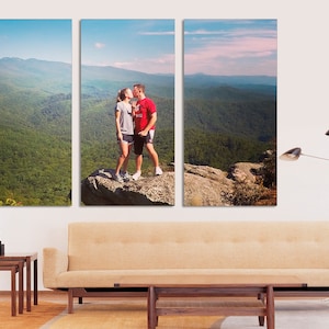 Custom Photo Canvas Wall Art Home Decor Your Photo Into Canvas Multiple Piece Art Split Photo Canvas Unique Personalized Custom Family Gift