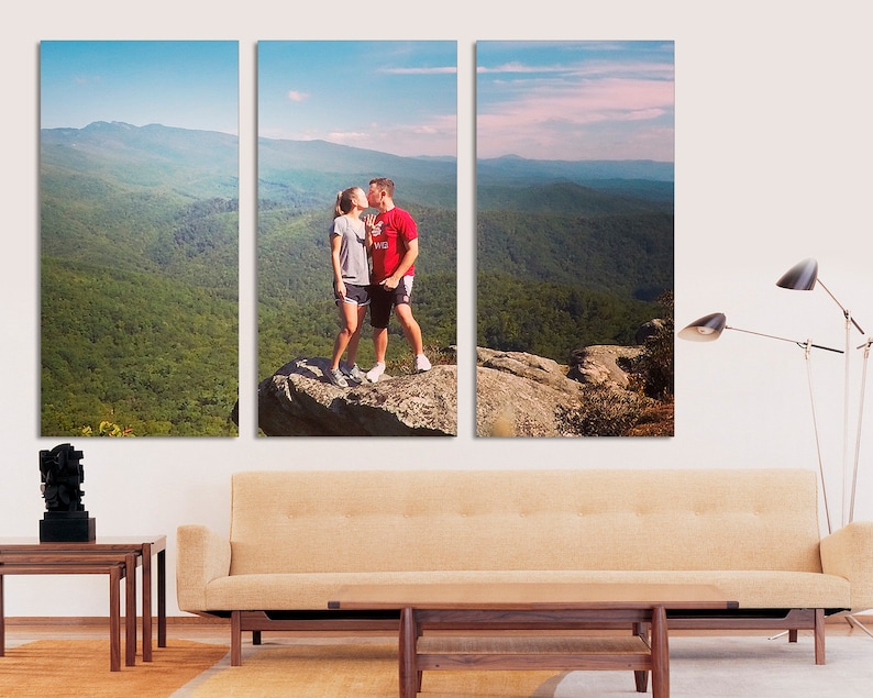 Custom Photo on Canvas 3Panel split Canvas Wall Art Your Etsy