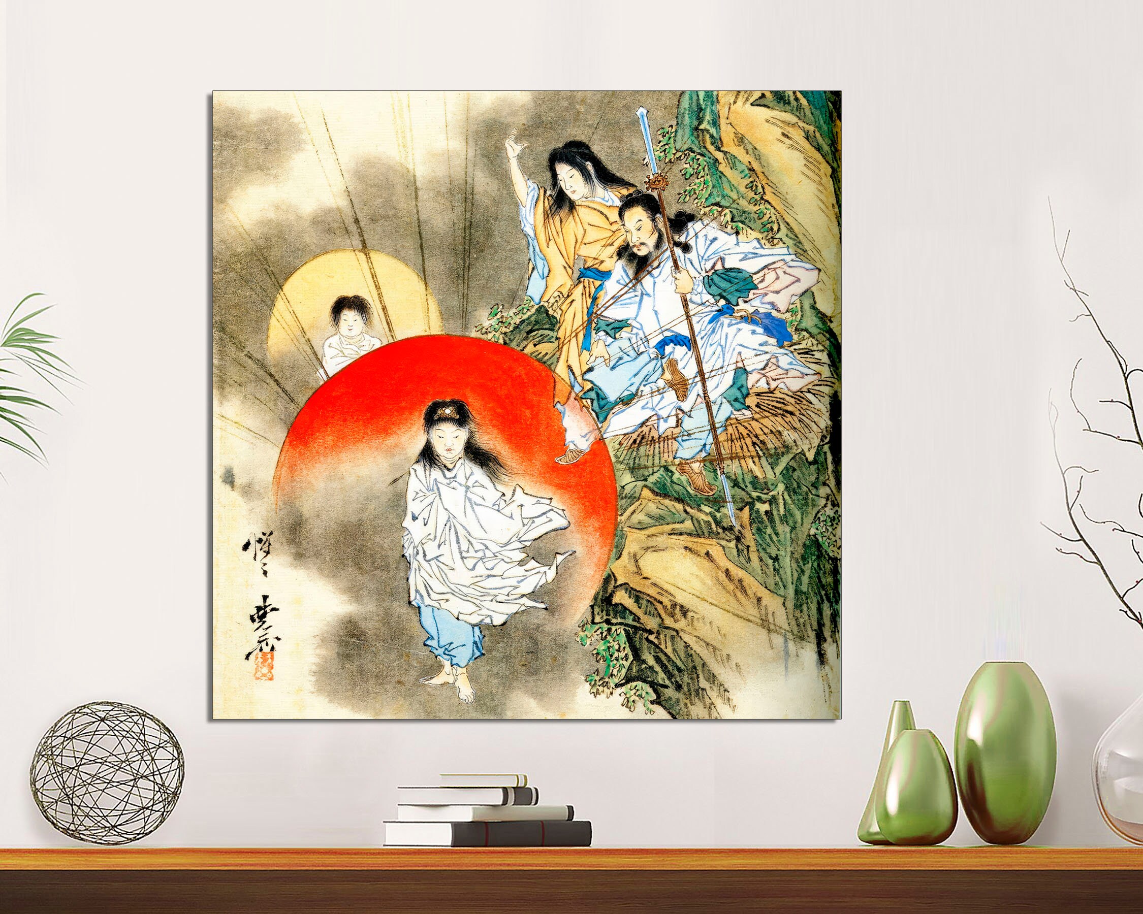 上戸彩 UETOAYA'S ART WORKS Kawanabe Kyosai Sun Goddess Ukiyo-e, Japanese Canvas Wall Art - Etsy