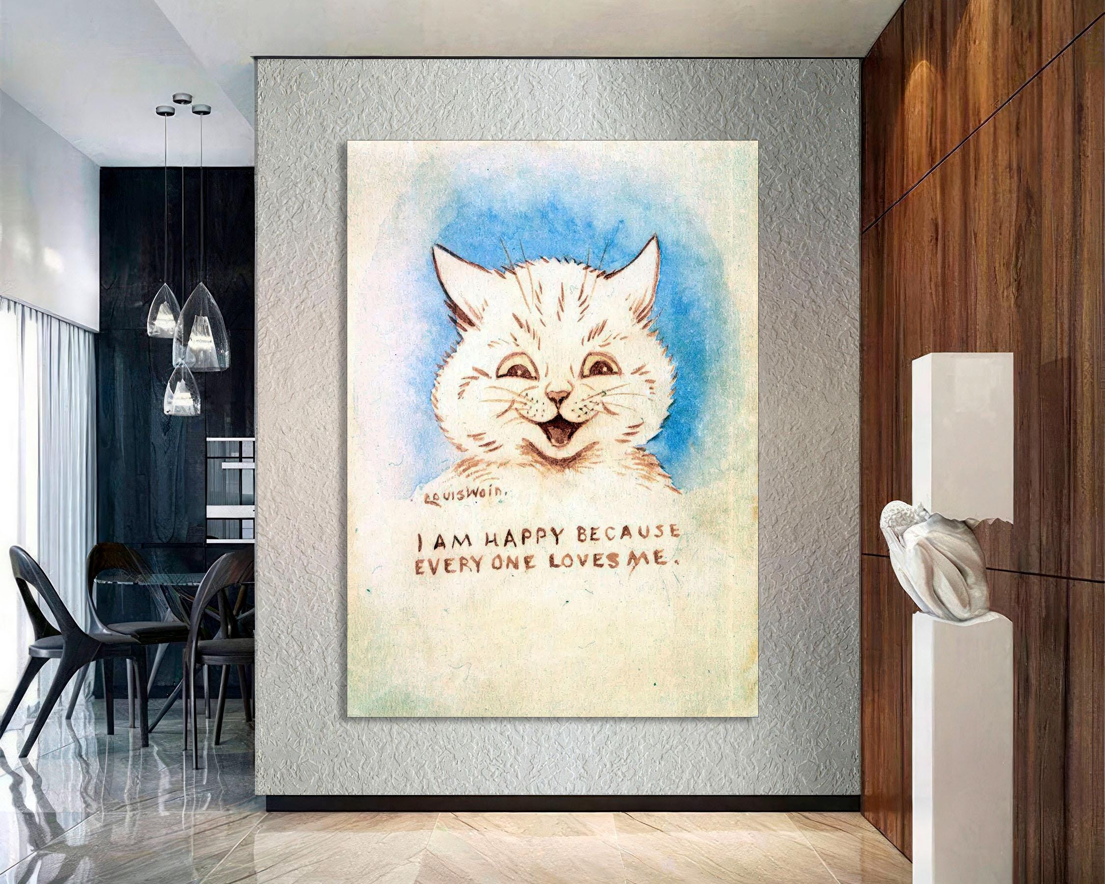 Wanddecoratie van Louis Wain bestellen