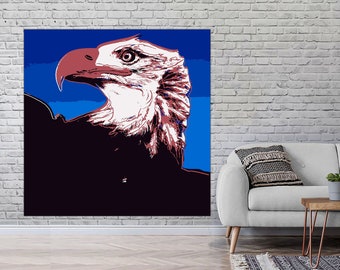 Andy Warhol Bald Eagle Canvas Print, Pop Art, Ready to Hang - Etsy