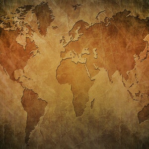3 Panel Split Abstract World Map Canvas Print,1.5" Deep Frames,triptych ...