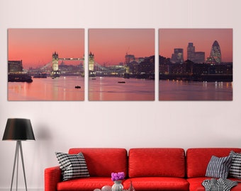 London Thames canvas art, wall decor, London Sunset canvas, England art, UK, River Thames canvas print, Westminster Bridge canvas art,London