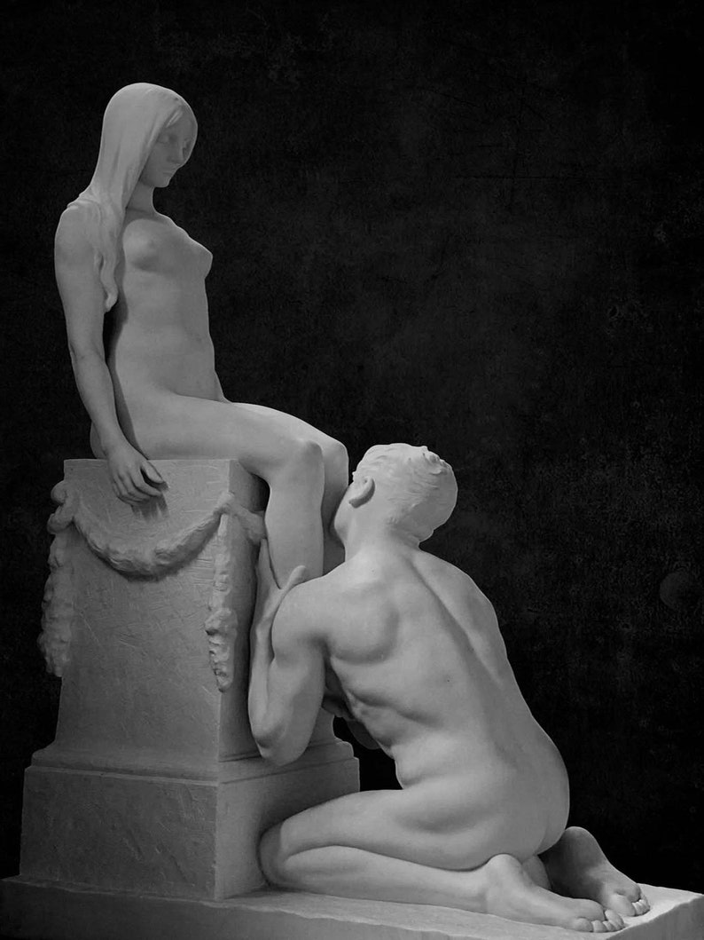 Stephan Sinding Adoration Canvas Print, Classic Love Art, Ready to Hang image 10