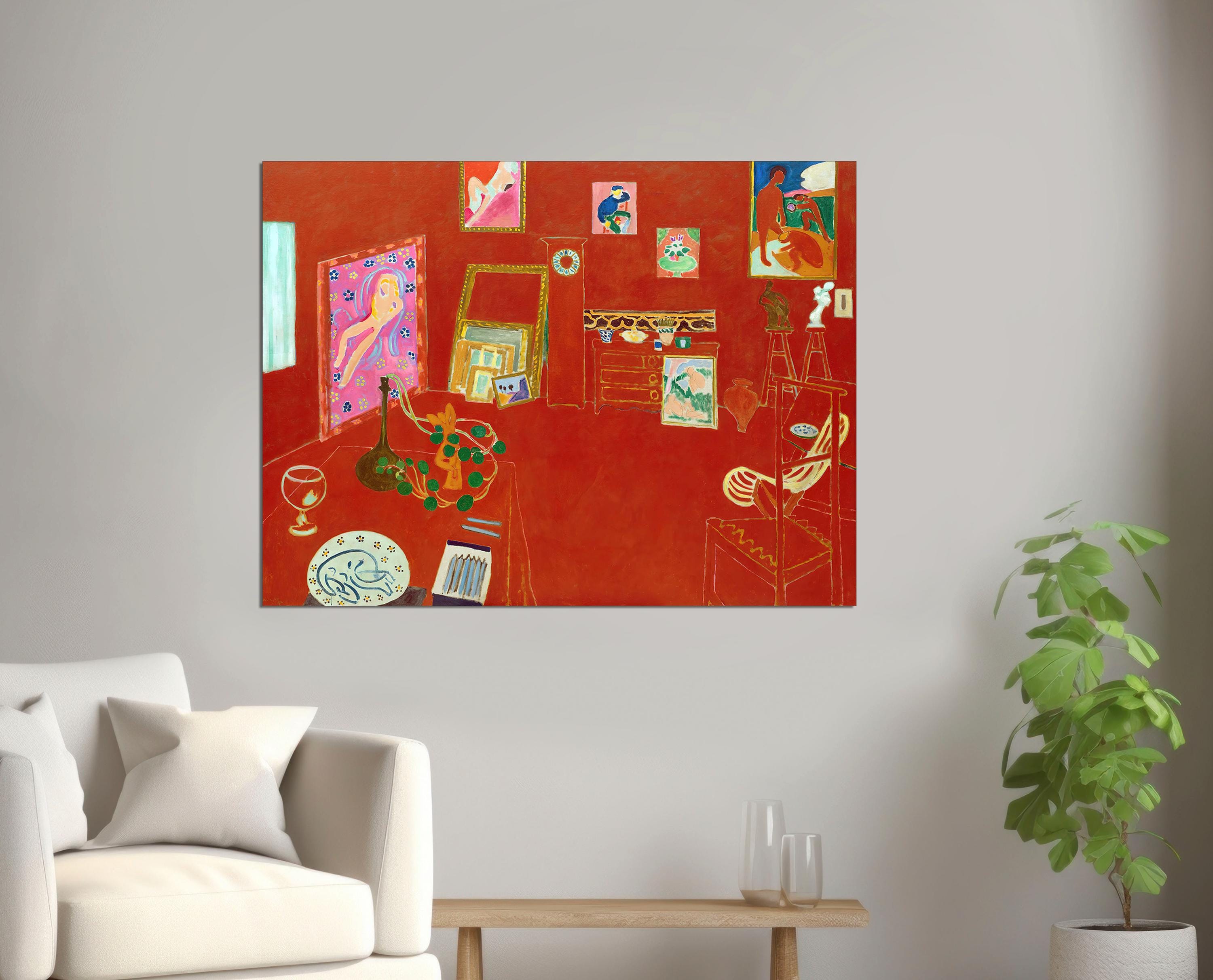 Henri Matisse 'the Red Studio' Canvas Print, Modern Wall Art