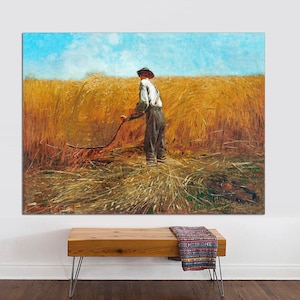 The Veteran in a New Field 1865 by Winslow Homer Canvas Art Print Giclee Print Reproduction Painting Large Canvas Print, Art Ready to Hang.