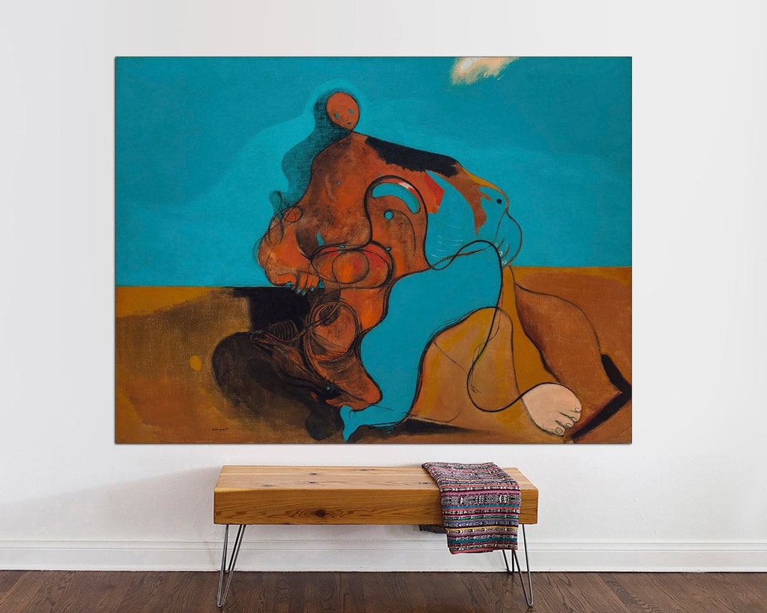 Max Ernst 'the Kiss' Canvas Print, Fine Art Reproduction, Ready to