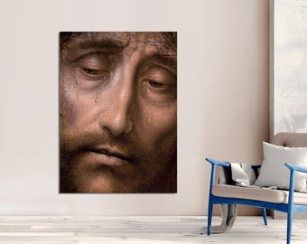 Jesus Christ Shroud of Turin, Giclée Canvas Print, Ready to Hang