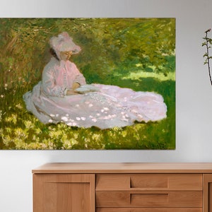 Claude Monet - Springtime - Claude Monet Garden Painting, Canvas Art Print, Monet Art canvas, Monet Print, CANVAS Art Print Ready to Hang.