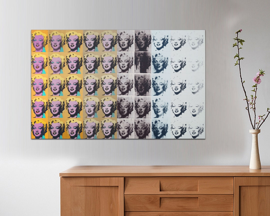 Marilyn Monroe Andy Warhol Pop Art Canvas Print, Ready to Hang - Etsy