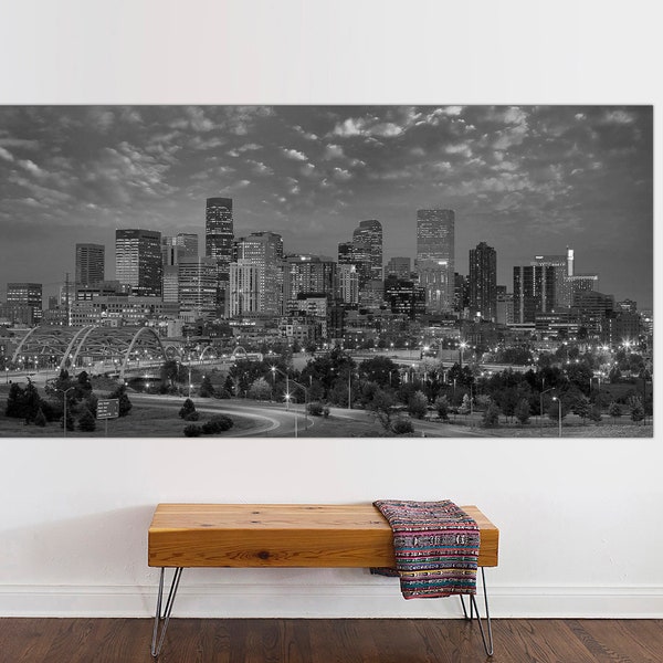 Denver, Colorado Skyline Canvas Print Wall Art Denver CO, USA cityscape wall art Giclee art for home decor, wall decor, Framed Ready to Hang