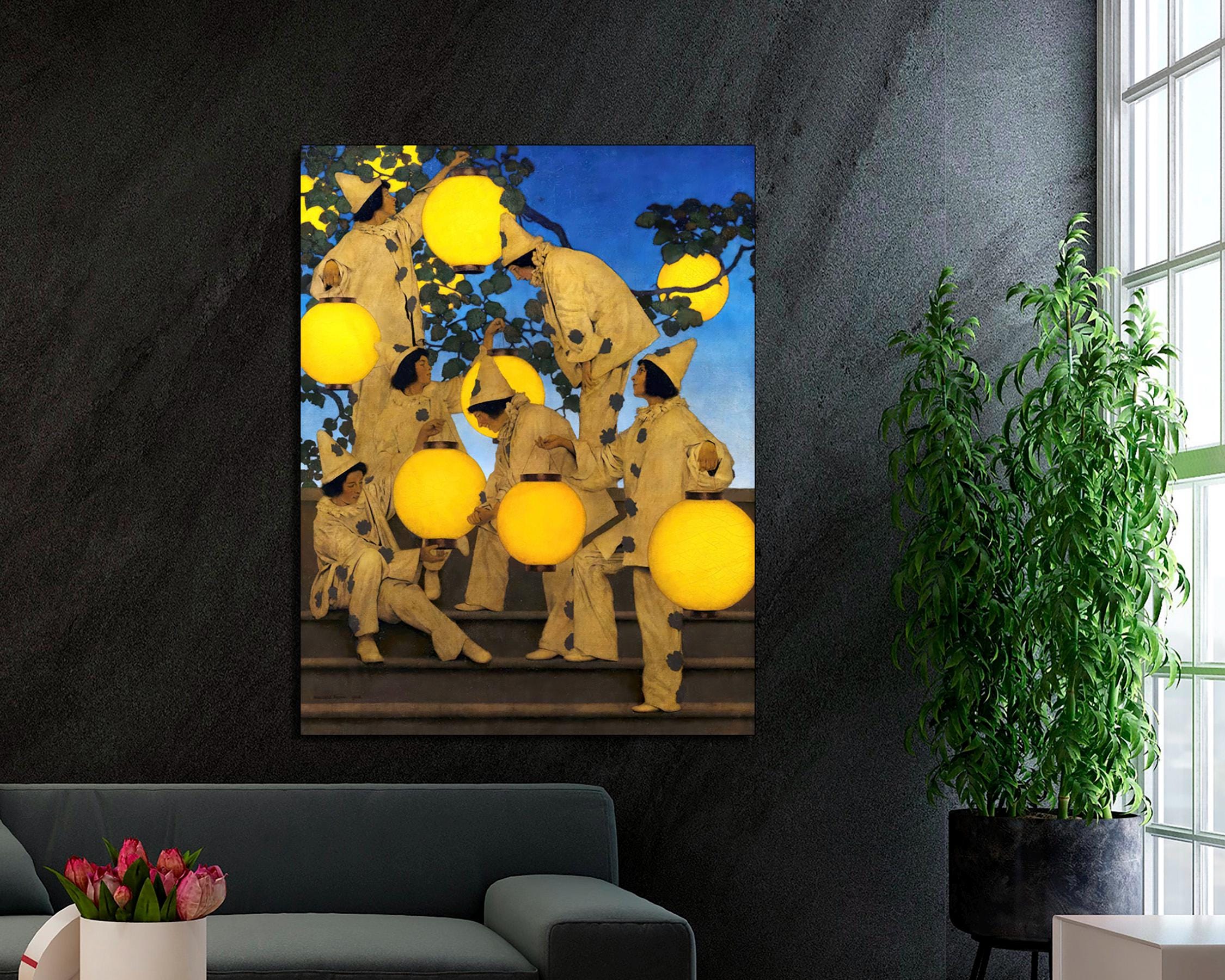 Affiche Maxfield Parrish - Les Porteurs De Lanternes, Reproduction Sur Papier Ou Toile