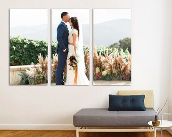 3-Panel Photo Canvas Split, Custom Photo on Canvas, Wall Art, Your Photo on Canvas, Multiple canvas Piece, Personalized Custom Art Print,