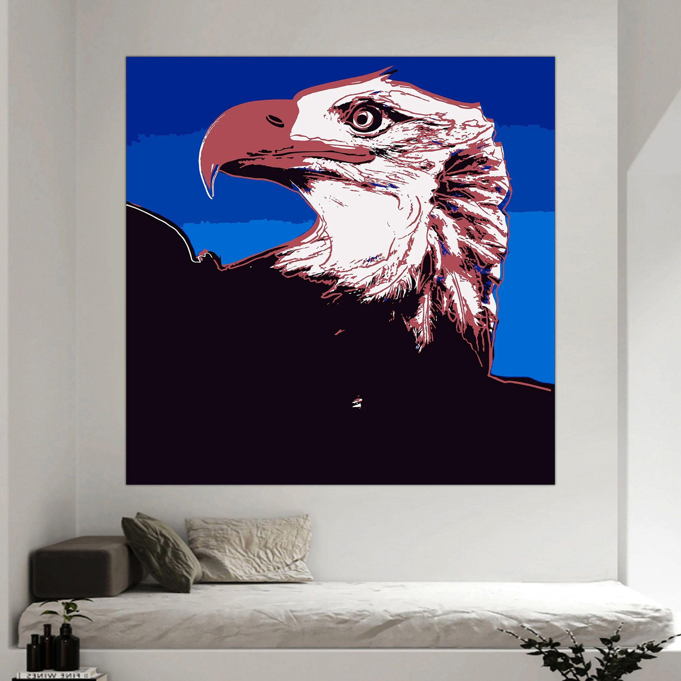 Andy Warhol Bald Eagle Canvas Print, Pop Art, Ready to Hang - Etsy