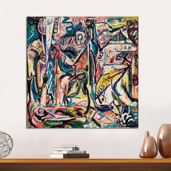 Jackson Pollock, Circumcision Abstract canvas Print, Jackson Pollock, Pollock Art, Ready to Hang, Jackson Pollock print, Pollock wall Art.