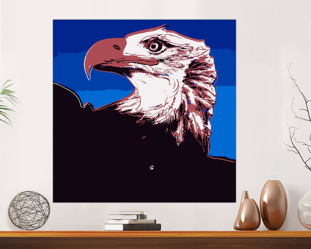 Andy Warhol Bald Eagle Canvas Print, Pop Art, Ready to Hang - Etsy
