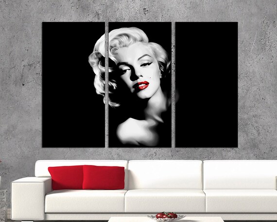 Marilyn Monroe Canvas 3 Panel Canvas Print Print Marilyn Monroe Wall Art Marilyn Monroe Pop Art Modern Wall Art on Canvas Ready to Hang. Etsy