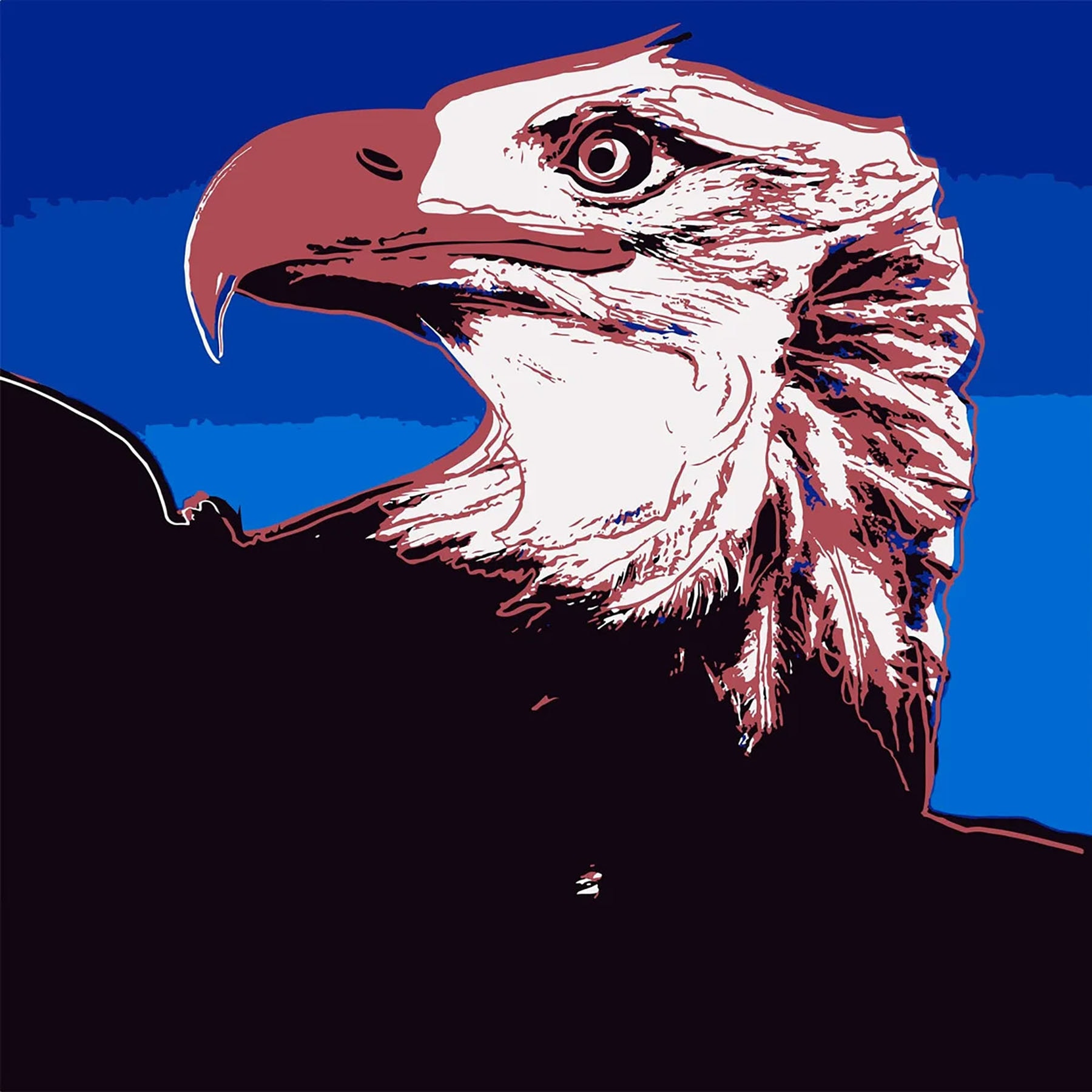 Andy Warhol Bald Eagle Canvas Print, Pop Art, Ready to Hang - Etsy