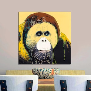 Andy Warhol Monkey Canvas Print, Pop Art, Ready to Hang
