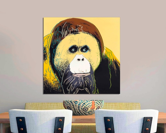 Andy Warhol Monkey Canvas Print, Pop Art, Ready to Hang - Etsy