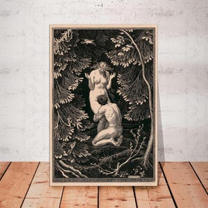 The Fruit Was Never an Apple, Paradise by Max Svabinsky, Paradise Wall Canvas, Love Illustration Art, Fantasy Wall Art, Canvas Ready to Hang zdjęcie 7