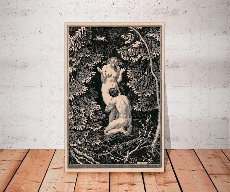 The Fruit Was Never an Apple, Paradise by Max Svabinsky, Paradise Wall Canvas, Love Illustration Art, Fantasy Wall Art, Canvas Ready to Hang zdjęcie 7