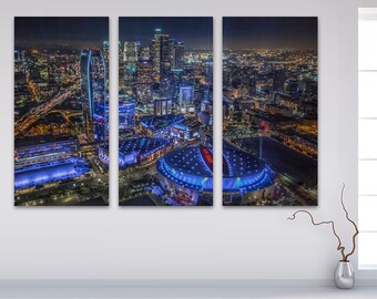 Bedroom 16x24 Office wall26 Canvas Print Wall Art Downtown Los Angeles Night Skyline Architecture & Maps Cityscape Photography Realism Global Scenic Colorful Multicolor for Living Room Bedroom 16x24 Office wall26 Canvas Print Wall Art Downtown Los Angeles Night Skyline Architecture & Maps Cityscape Photography Realism Global Scenic Colorful Multicolor for Living Room