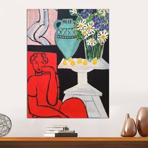 Henri Matisse, The Daises, Modern Abstract Print, Matisse Canvas Wall Art, Matisse Large Wall Art, Red Green Abstract CANVAS Ready to Hang.