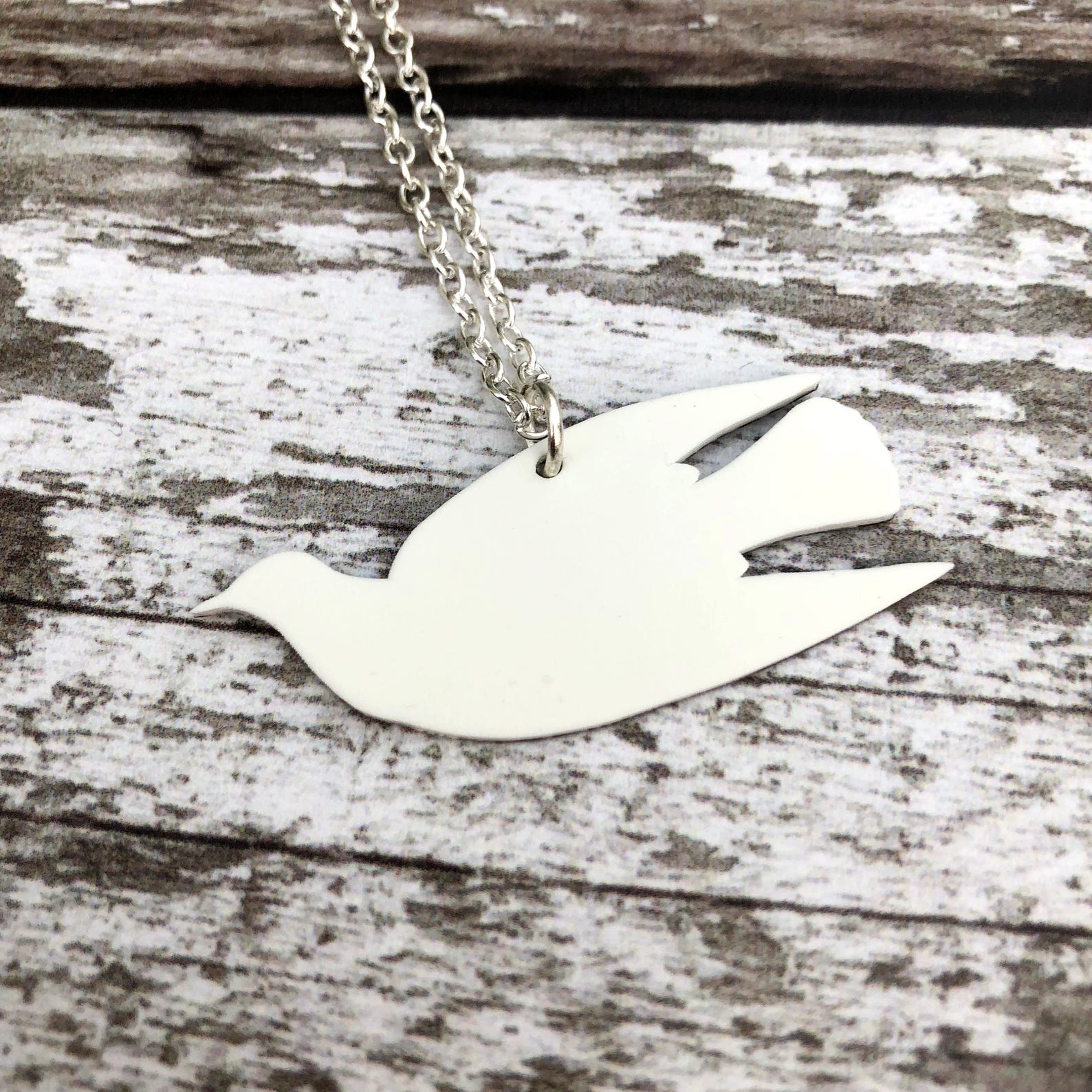 Rock Dove Necklace Pigeon Necklace Bird Jewellery Bird Etsy