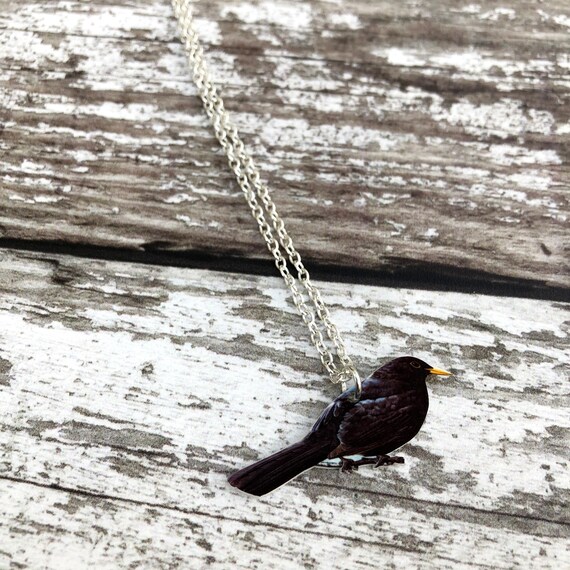 Blackbird Necklace Black Bird Blackbird 