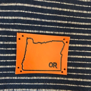 Leather Oregon Patch
